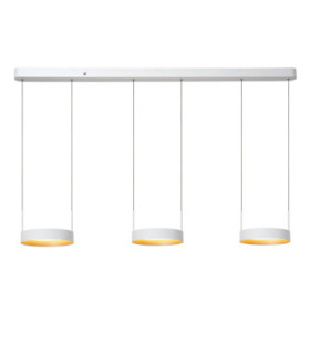 Lucide RADIANT - Pendant light - LED Dim. - CCT - 3x18.6W 2200K/3000K - White - Vibes-1