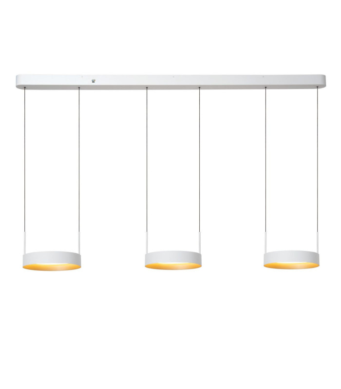 Lucide RADIANT - Pendant light - LED Dim. - CCT - 3x18.6W 2200K/3000K - White - Vibes-1