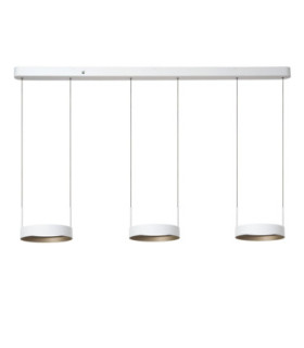 Lucide RADIANT - Pendant light - LED Dim. - CCT - 3x18.6W 2200K/3000K - White - Vibes-2