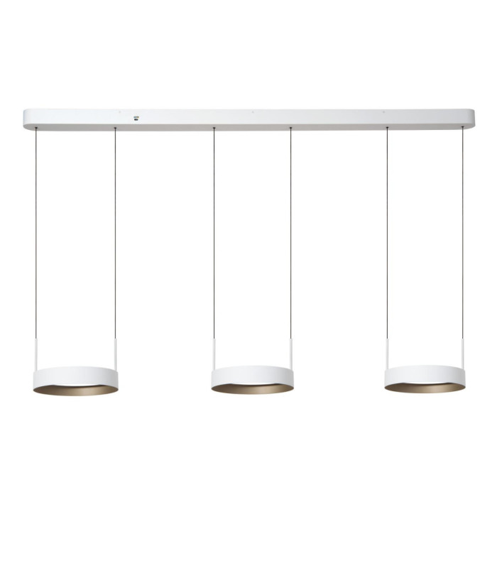 Lucide RADIANT - Pendant light - LED Dim. - CCT - 3x18.6W 2200K/3000K - White - Vibes-2