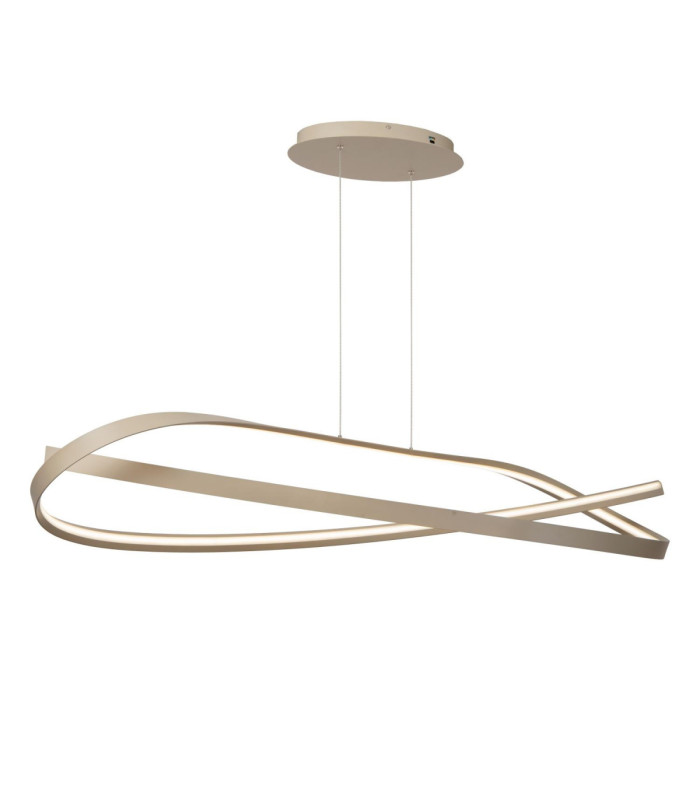 Lucide MENUET - Pendant light - LED Dim. - CCT - 1x58W 2200K/3000K - Taupe - Premium-1