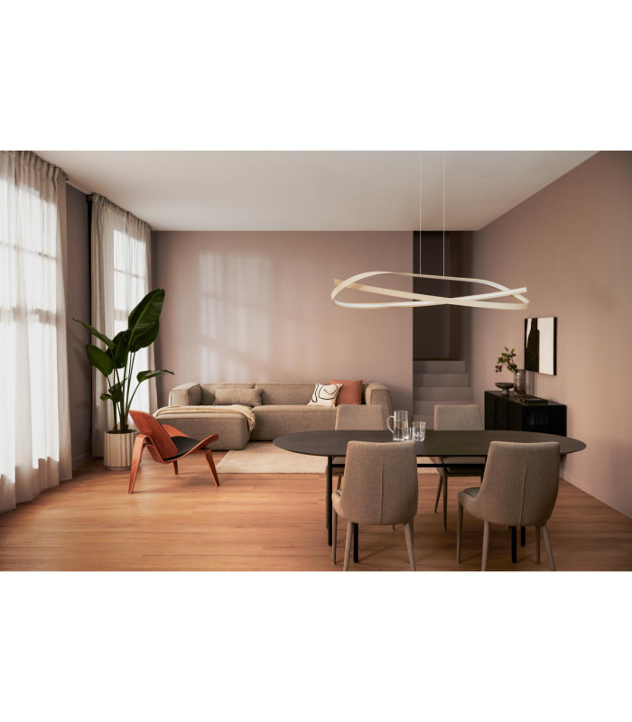 Lucide MENUET - Pendant light - LED Dim. - CCT - 1x58W 2200K/3000K - Taupe - Premium-5