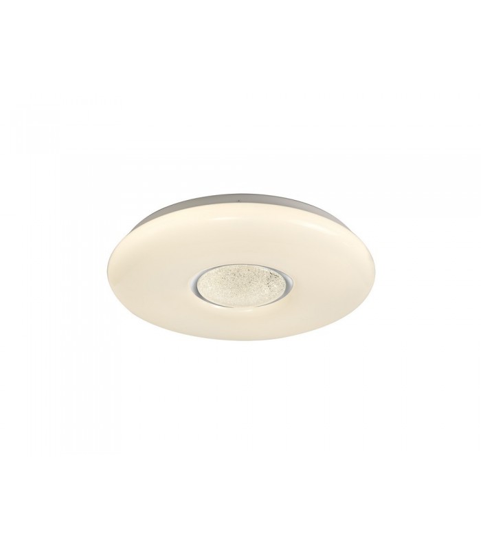 Flush Ceiling, 1 x 24W LED, CCT Switchable 3000, 4000, 6000K, 2032lm, Opal White - 3