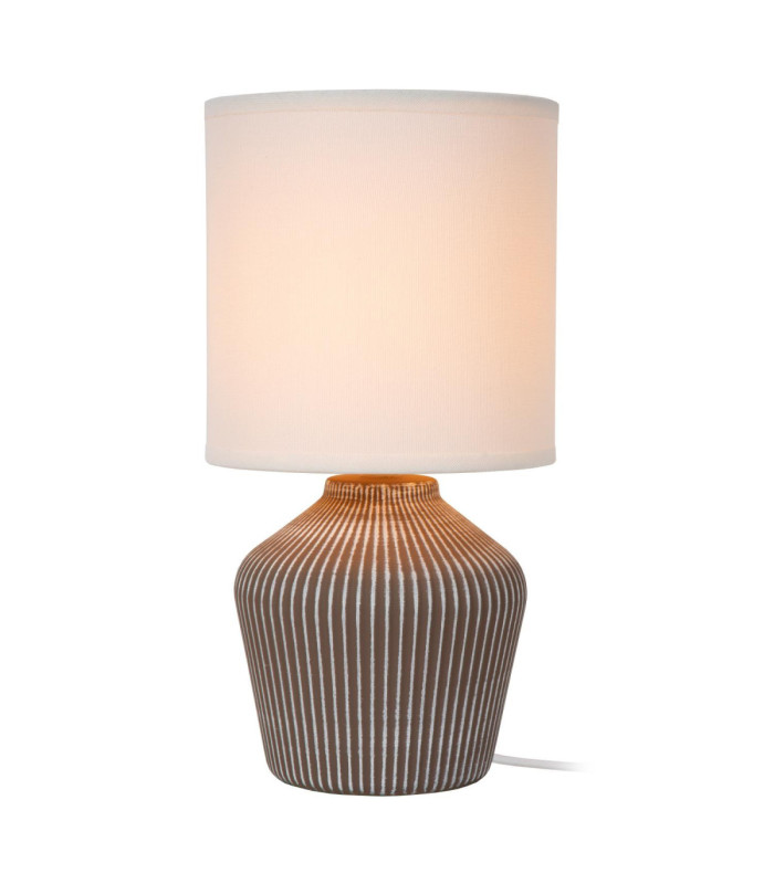 Lucide FILIZ - Table lamp - Ø 16 cm - 1xE14 - Taupe - Essential-1