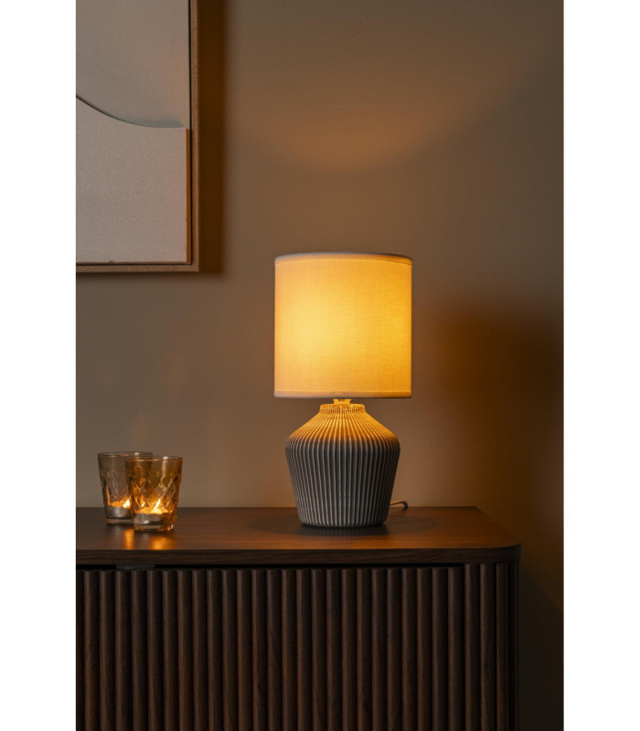 Lucide FILIZ - Table lamp - Ø 16 cm - 1xE14 - Taupe - Essential-4