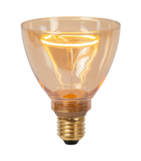Lucide GO90 - Filament bulb - Ø 9 cm - LED Dim. - E27 - 1x3.5W 2200K - Amber-1