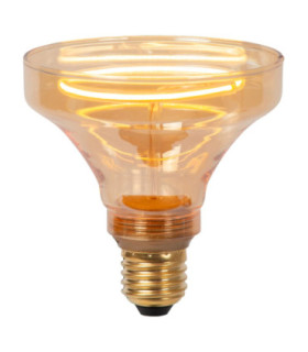 Lucide GO100 - Filament bulb - Ø 10 cm - LED Dim. - E27 - 1x4W 2200K - Amber-1