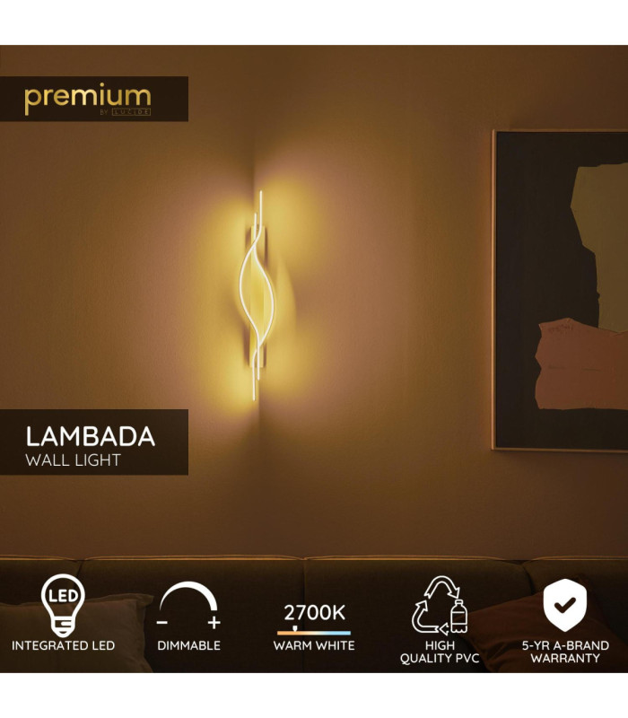 Lucide LAMBADA - Wall light - LED Dim. - 1x20W 2700K - Champagne Color - Premium-2