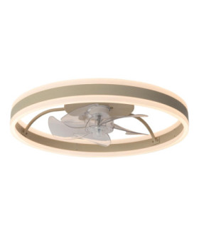 Lucide KARRUSEL - Ceiling fan with light - Ø 50 cm - LED Dim. - CCT - 1x36W 2200K/2700K/3000K - Taupe - Essential-1