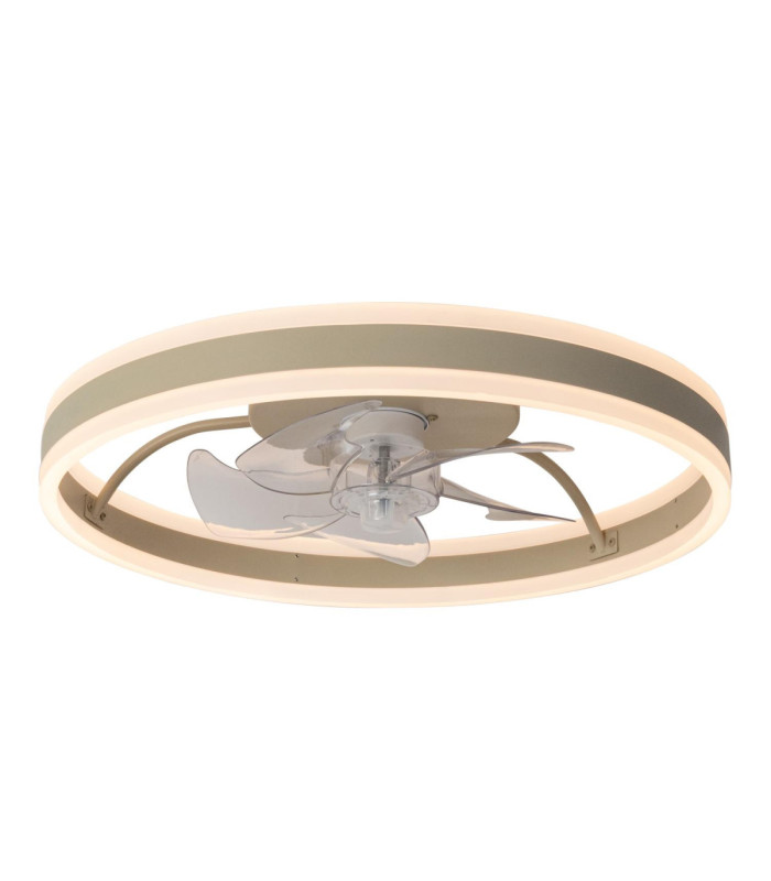 Lucide KARRUSEL - Ceiling fan with light - Ø 50 cm - LED Dim. - CCT - 1x36W 2200K/2700K/3000K - Taupe - Essential-1