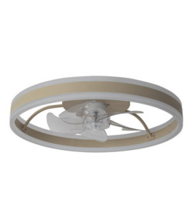 Lucide KARRUSEL - Ceiling fan with light - Ø 50 cm - LED Dim. - CCT - 1x36W 2200K/2700K/3000K - Taupe - Essential-2