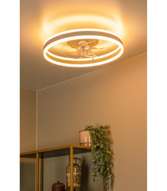 Lucide KARRUSEL - Ceiling fan with light - Ø 50 cm - LED Dim. - CCT - 1x36W 2200K/2700K/3000K - Taupe - Essential-5