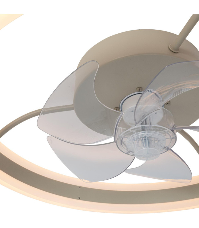 Lucide KARRUSEL - Ceiling fan with light - Ø 50 cm - LED Dim. - CCT - 1x36W 2200K/2700K/3000K - Taupe - Essential-8