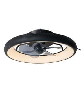 Lucide KARRUSEL - Ceiling fan with light - Ø 48 cm - LED Dim. - CCT - 1x36W - 2200K/2700K/3000K - Black - Essential-1