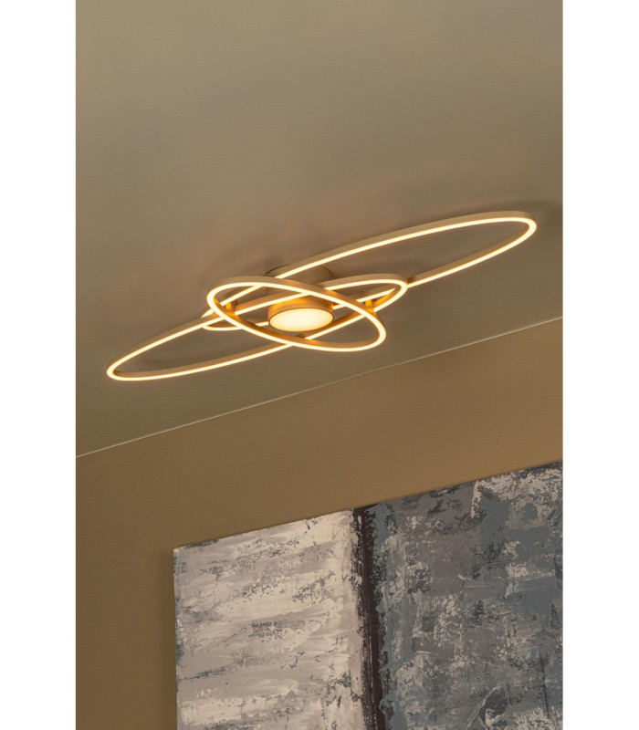 Lucide GALACTICA - Flush ceiling light - LED Dim. - CCT - 1x60W 2700K/4000K - Taupe - Essential-4