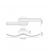 2 Light Semi Flush Ceiling, Wall, 2 x 12W LED, 4000K, 1556lm, White - 2