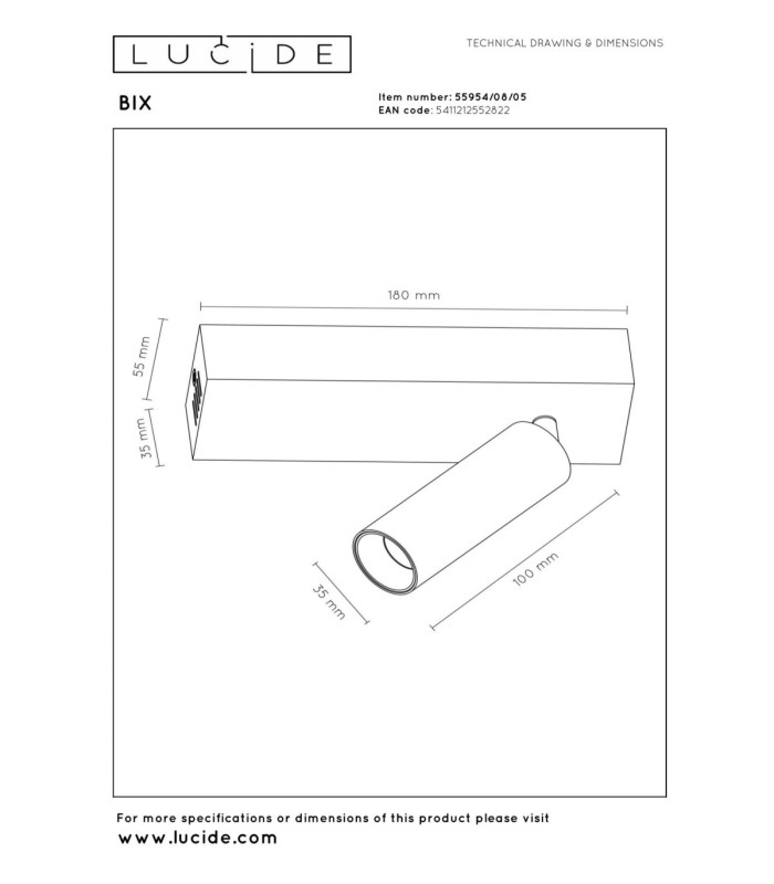 Lucide BIX - Ceiling spotlight - LED Dim. - CCT - 1x8W 2700K/4000K - Champagne Color - Premium-4