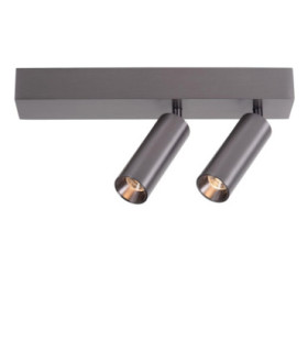 Lucide BIXX - Ceiling spotlight - LED Dim. - CCT - 2x8W 2700K/4000K - Satin Gun Metal - Premium-1