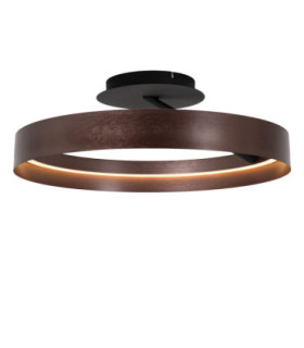 Lucide LEONARD - Flush ceiling light - Ø 54.5 cm- LED 3 StepDim - CCT - 1x35W 2200K/3000K - Coffee - Vibes-1