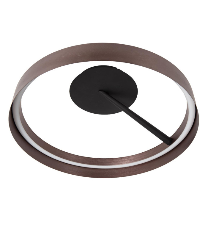 Lucide LEONARD - Flush ceiling light - Ø 54.5 cm- LED 3 StepDim - CCT - 1x35W 2200K/3000K - Coffee - Vibes-2