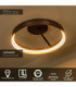 Lucide LEONARD - Flush ceiling light - Ø 54.5 cm- LED 3 StepDim - CCT - 1x35W 2200K/3000K - Coffee - Vibes-3
