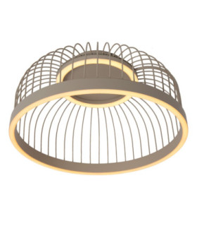 Lucide RIXANNE - Flush ceiling light - Ø 39 cm- LED 3 StepDim - CCT - 1x22W 2200K/4000K - Taupe - Vibes-1