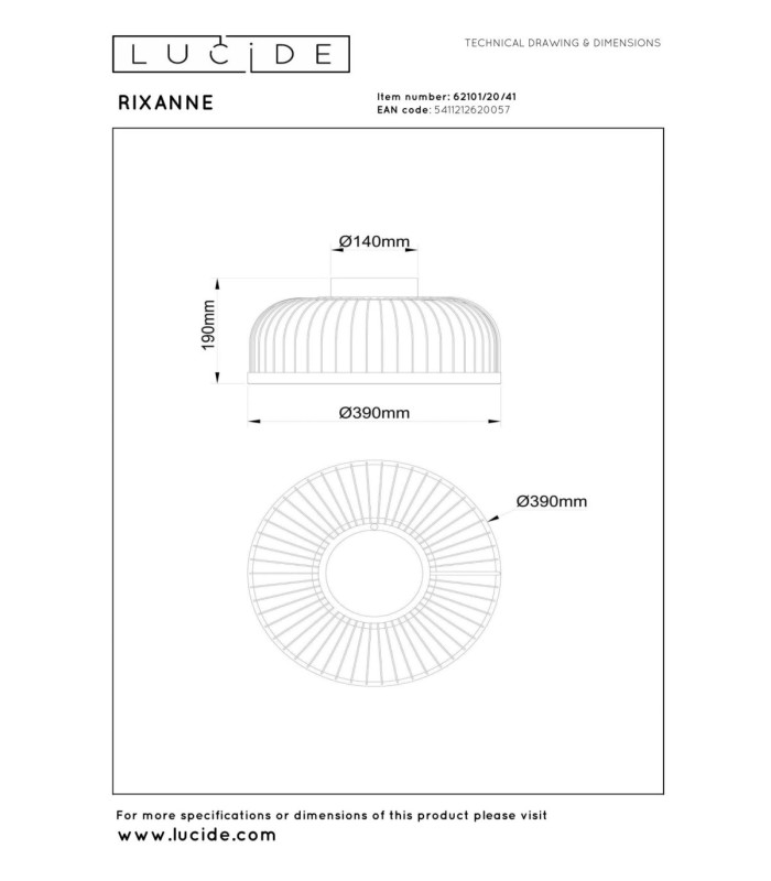 Lucide RIXANNE - Flush ceiling light - Ø 39 cm- LED 3 StepDim - CCT - 1x22W 2200K/4000K - Taupe - Vibes-5