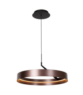 Lucide LEONARD - Pendant light - Ø 54.5 cm- LED 3 StepDim - CCT - 1x36W 2200K/3000K - Coffee - Vibes-1