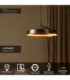 Lucide LEONARD - Pendant light - Ø 54.5 cm- LED 3 StepDim - CCT - 1x36W 2200K/3000K - Coffee - Vibes-3