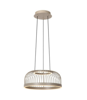 Lucide RIXANNE - Pendant light - Ø 40 cm- LED 3 StepDim - CCT - 1x22W 2200K/4000K - Taupe - Vibes-1