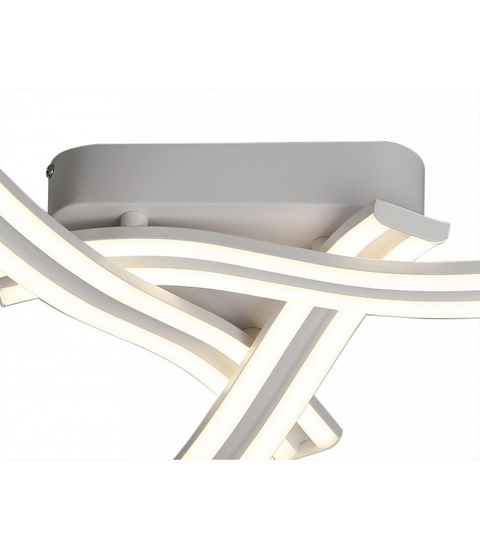 3 Light Semi Flush Ceiling, 3 x 13W LED, 4000K, 2342lm, White - 3