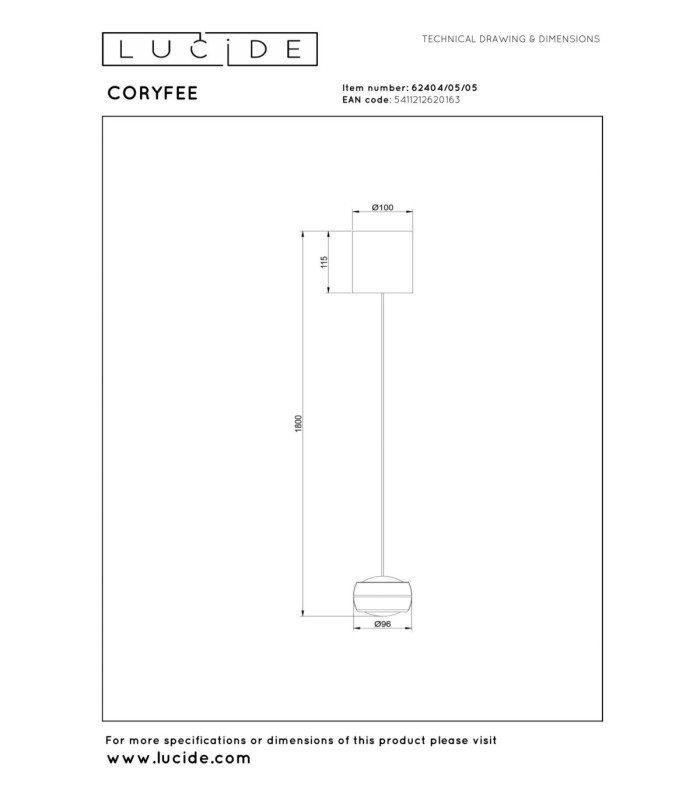 Lucide CORYFEE - Pendant light - LED Dim. - CCT - 1x9W 2200K/3000K - Champagne Color - Vibes-5