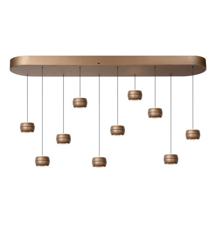 Lucide CORYFEE - Pendant light - LED Dim. - CCT - 10x6W 2200K/3000K - Champagne Color - Vibes-1