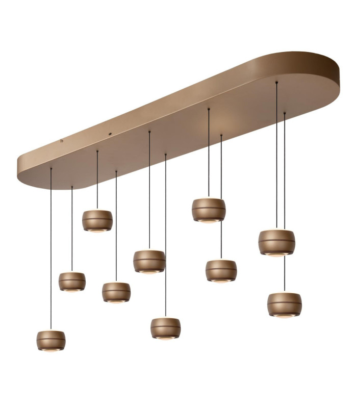 Lucide CORYFEE - Pendant light - LED Dim. - CCT - 10x6W 2200K/3000K - Champagne Color - Vibes-5