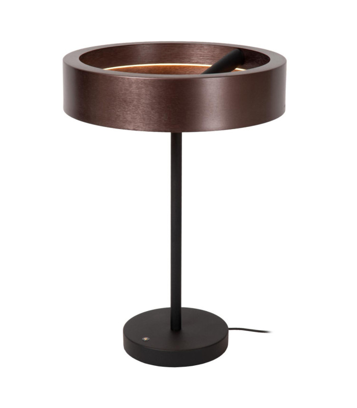 Lucide LEONARD - Table lamp - Ø 31 cm - LED Dim. - CCT - 1x12W 2200K/3000K - Coffee - Vibes-1