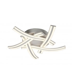 5 Light Semi Flush Ceiling, 5 x 12W LED, 4000K, 3792lm, White - 1