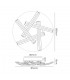 5 Light Semi Flush Ceiling, 5 x 12W LED, 4000K, 3792lm, White - 2