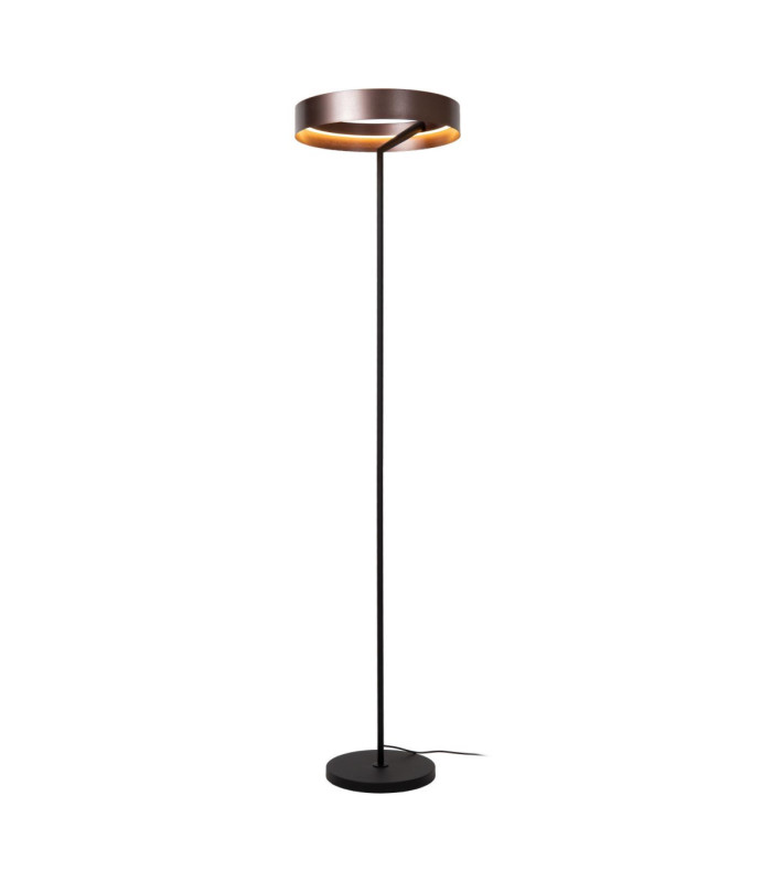 Lucide LEONARD - Floor lamp - Ø 40 cm - LED - CCT - 1x24W 2200K/3000K - Coffee - Vibes-1