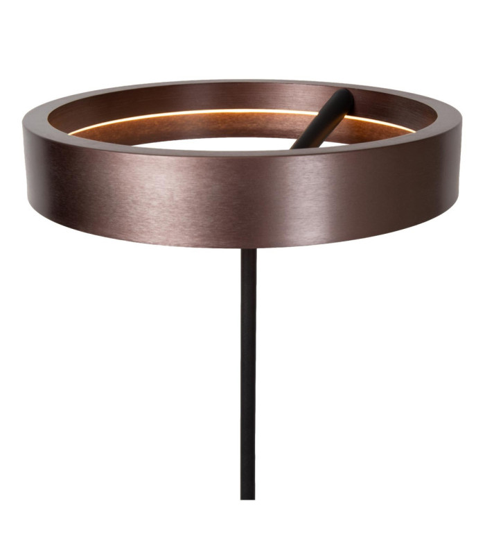 Lucide LEONARD - Floor lamp - Ø 40 cm - LED - CCT - 1x24W 2200K/3000K - Coffee - Vibes-6