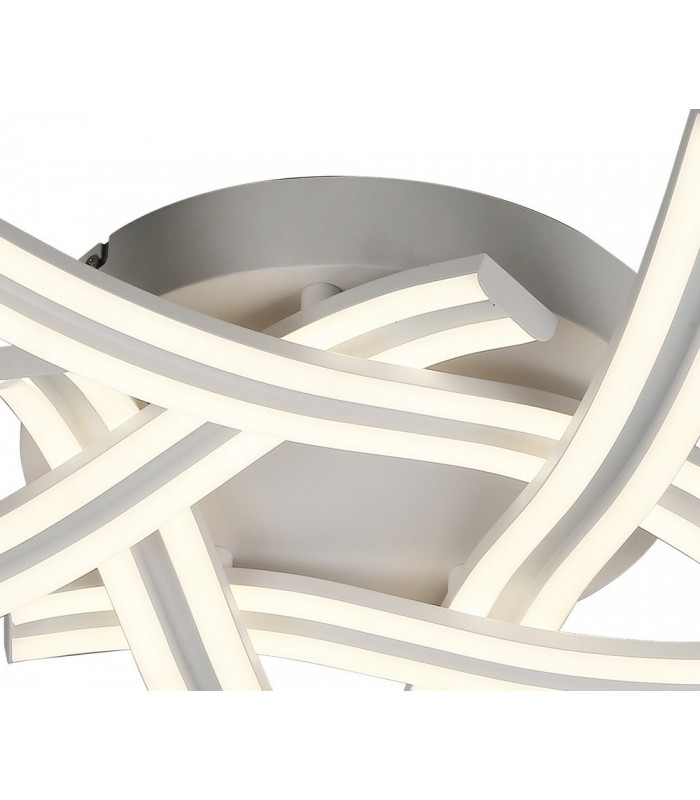 5 Light Semi Flush Ceiling, 5 x 12W LED, 4000K, 3792lm, White - 4