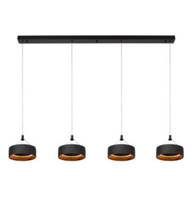 Lucide ADELANTE - Pendant light - LED Dim. - CCT - 4x10W 2200K/3300K - Black - Premium-1