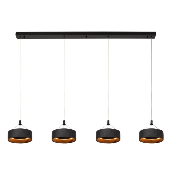 Lucide ADELANTE - Pendant light - LED Dim. - CCT - 4x10W 2200K/3300K - Black - Premium-1