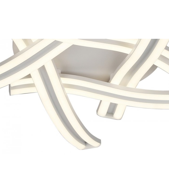 5 Light Semi Flush Ceiling, 5 x 12W LED, 4000K, 3792lm, White - 5