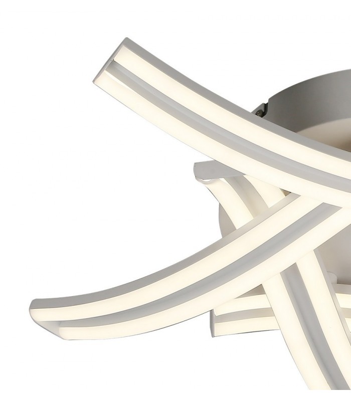 5 Light Semi Flush Ceiling, 5 x 12W LED, 4000K, 3792lm, White - 6
