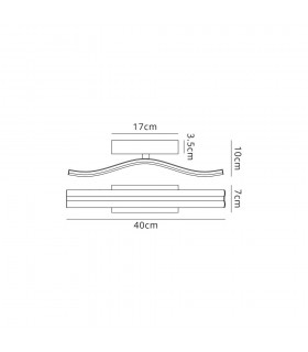 Wall Lamp, 1 x 16W LED, 4000K, 1041lm, White - 2