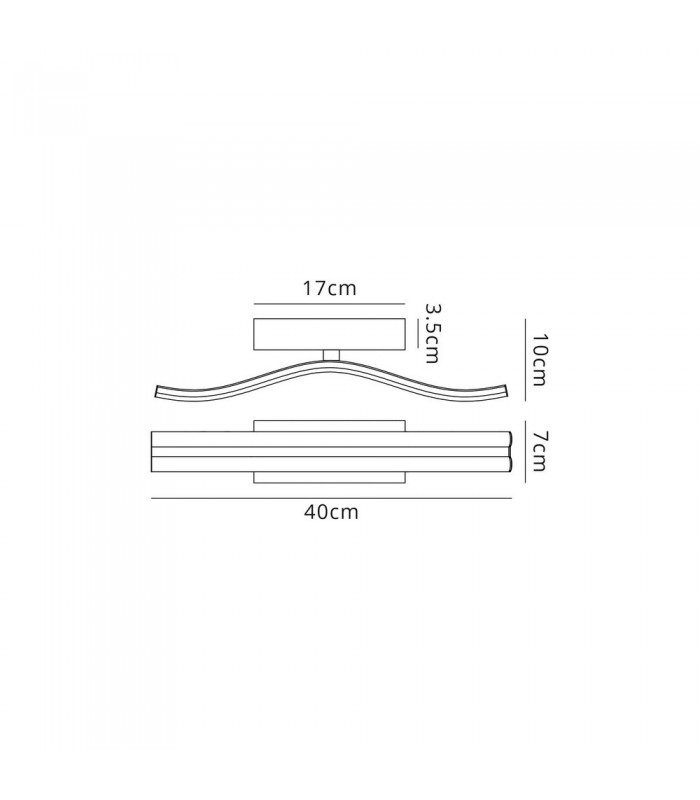Wall Lamp, 1 x 16W LED, 4000K, 1041lm, White - 2