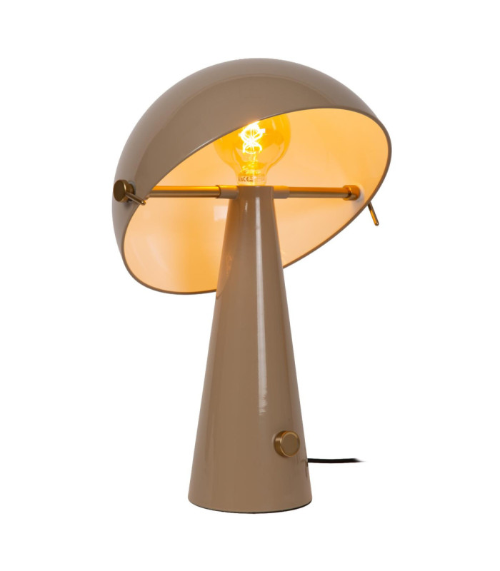 Lucide BARONE - Table lamp - Ø 38 cm - 1xE27 - Taupe - Vibes-1