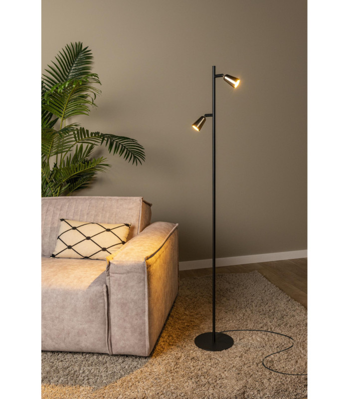 Lucide TIANA - Floor lamp - 2xGU10 (MR16) - Champagne Color - Essential-4
