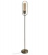 Floor Lamp, 1 x 7W LED, 4000K, 790lm, Antique Brass, Amber - 1