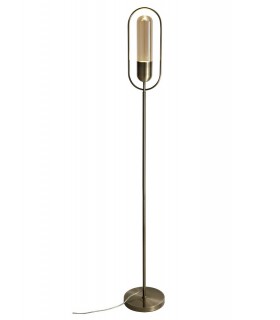 Floor Lamp, 1 x 7W LED, 4000K, 790lm, Antique Brass, Amber - 1